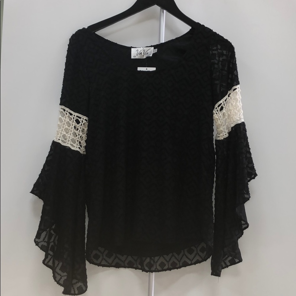Black long sleeve blouse